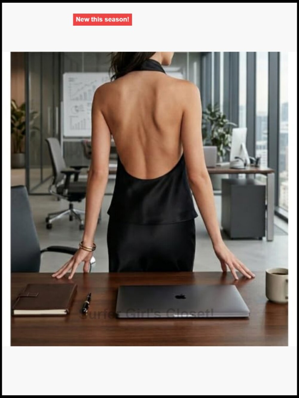Women Halter Cowl Neck Backless Satin Tank Top Silk Feel Clubwear - Picture 4 of 7